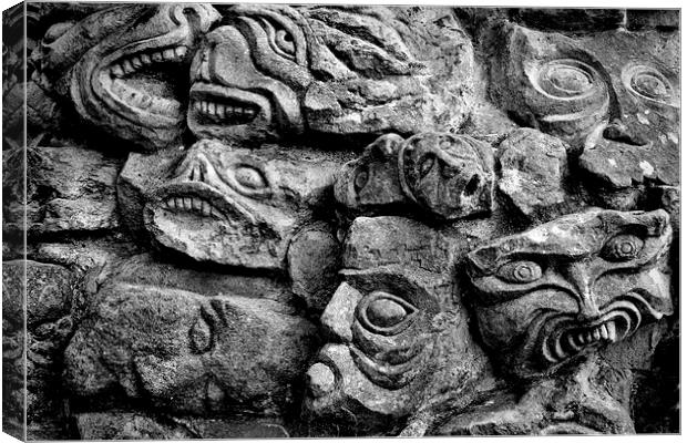 Wall of Faces Canvas Print by Ray Pritchard