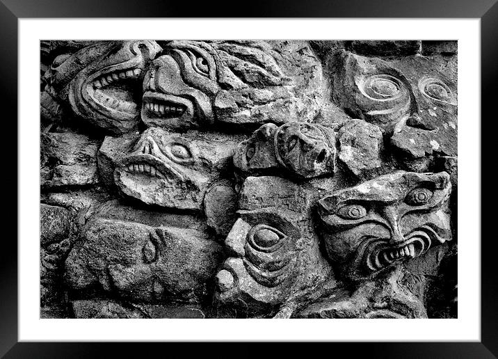 Wall of Faces Framed Mounted Print by Ray Pritchard