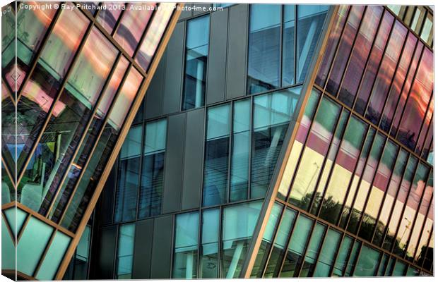 Polarized Windows at Sunset Canvas Print by Ray Pritchard
