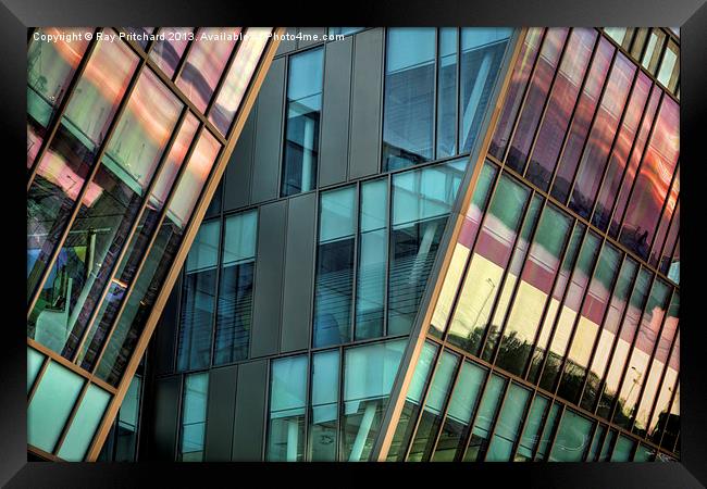 Polarized Windows at Sunset Framed Print by Ray Pritchard