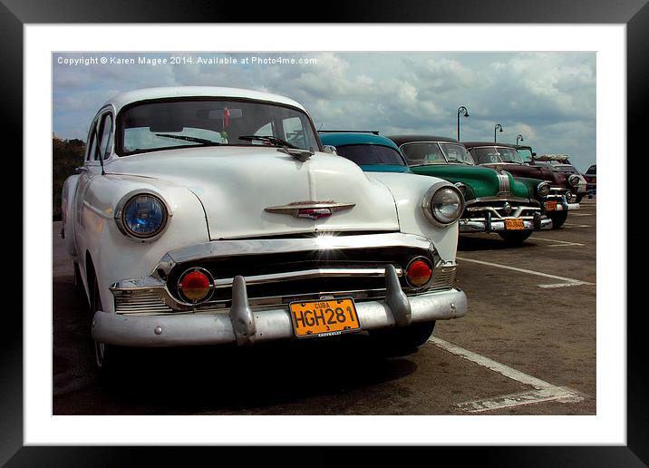 Classic Cuba Framed Mounted Print by Karen Magee