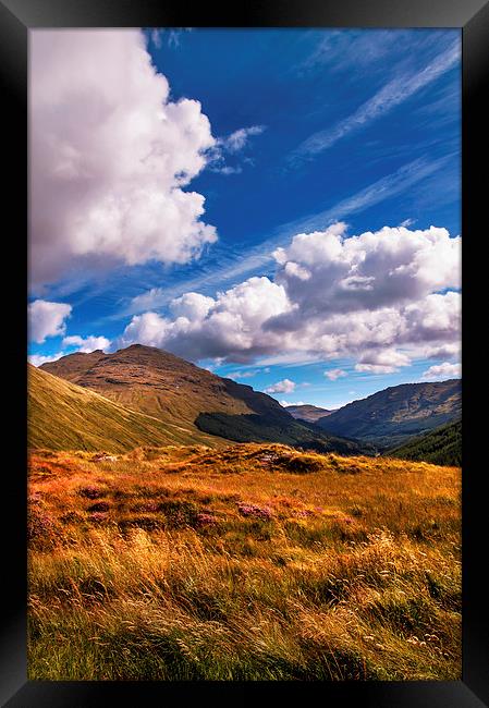 Sunny Day at Rest and Be Thankful. Scotland Framed Print by Jenny Rainbow