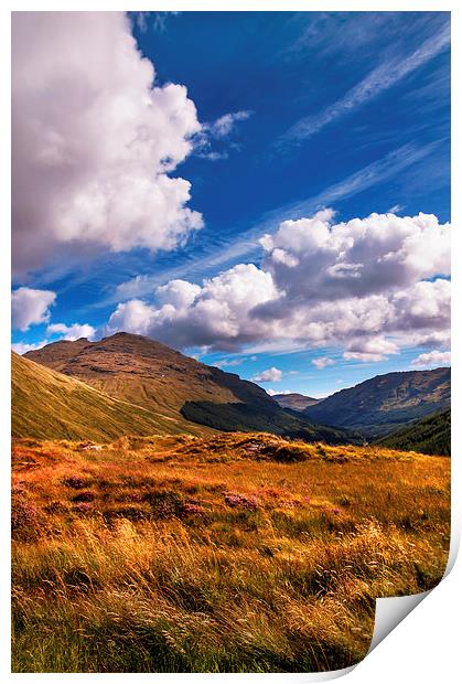 Sunny Day at Rest and Be Thankful. Scotland Print by Jenny Rainbow