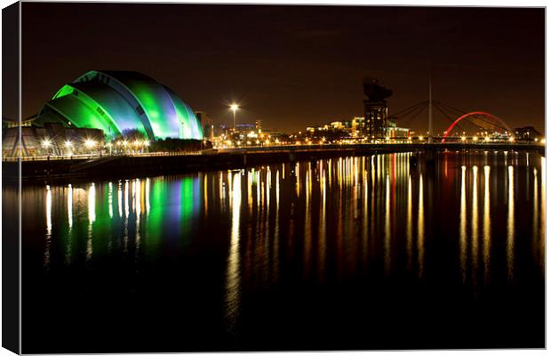 Glasgow by the river Clyde Canvas Print by Lara Vischi