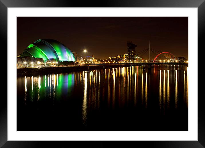 Glasgow by the river Clyde Framed Mounted Print by Lara Vischi