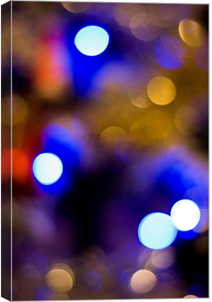 Bokeh Lights from Christmas Tree Canvas Print by Jay Lethbridge