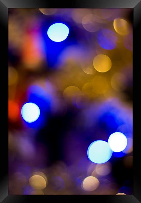 Bokeh Lights from Christmas Tree Framed Print by Jay Lethbridge