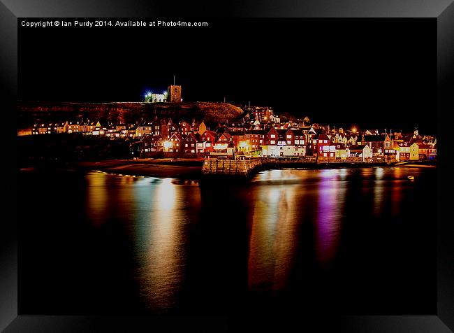 Night at Whitby Framed Print by Ian Purdy