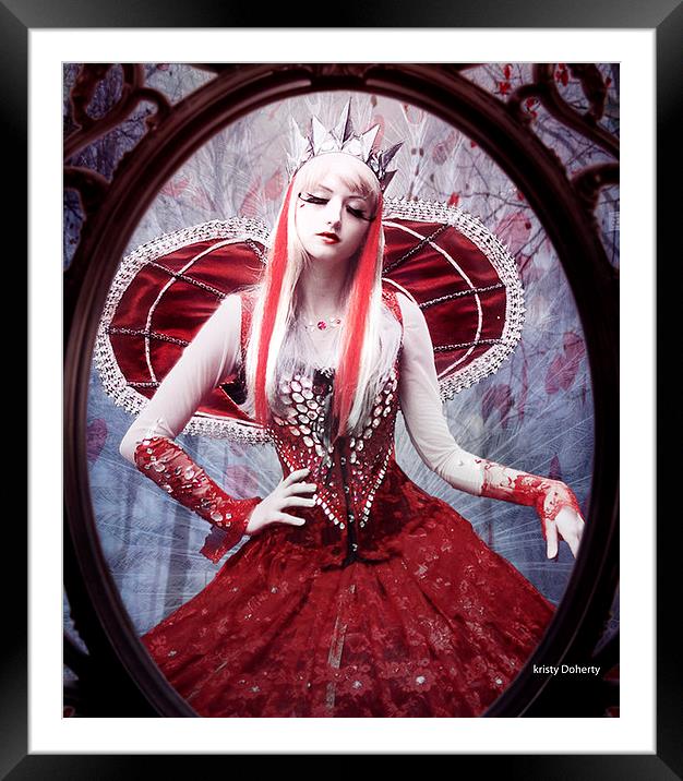 Queen of hearts Framed Mounted Print by kristy doherty