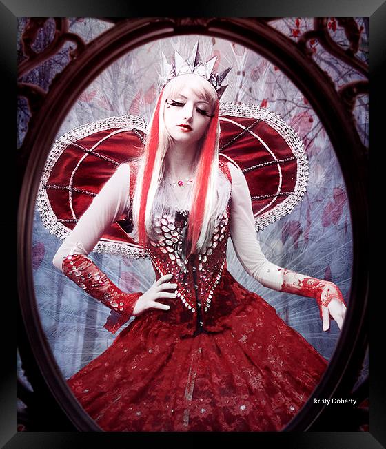 Queen of hearts Framed Print by kristy doherty