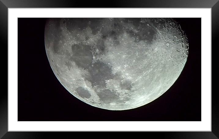 shot of moon Framed Mounted Print by nick wastie