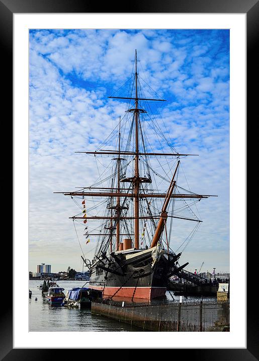 hms warrior Framed Mounted Print by nick wastie