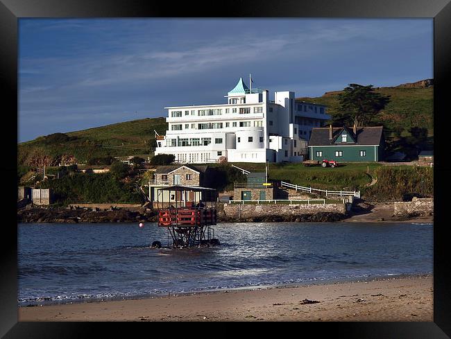 Bigbury-on-Sea Burgh Island Hotel Framed Print by Tony Bates