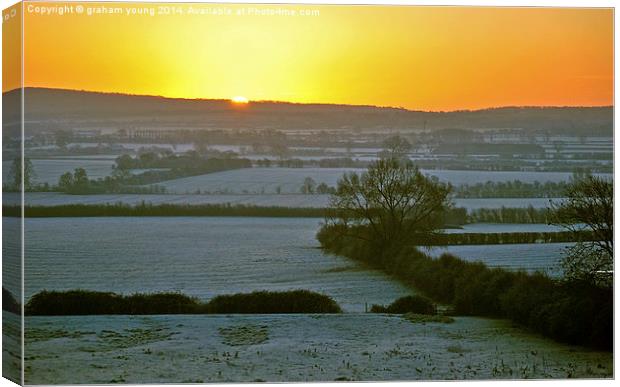 Winter Sunrise Canvas Print by graham young