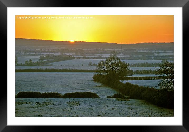 Winter Sunrise Framed Mounted Print by graham young