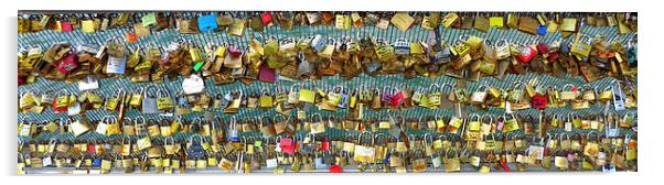 Love Locked in Paris Acrylic by Greg Marshall