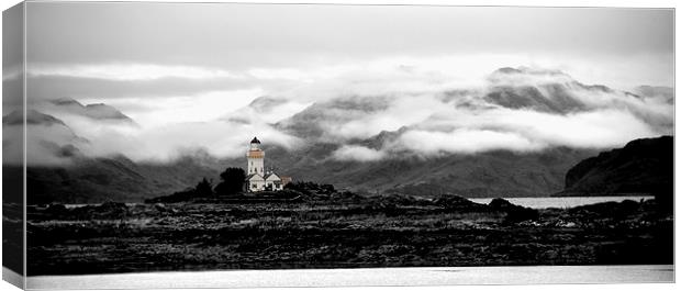 Armadale Lighthouse Isle of Skye Black and white Canvas Print by James Meacock