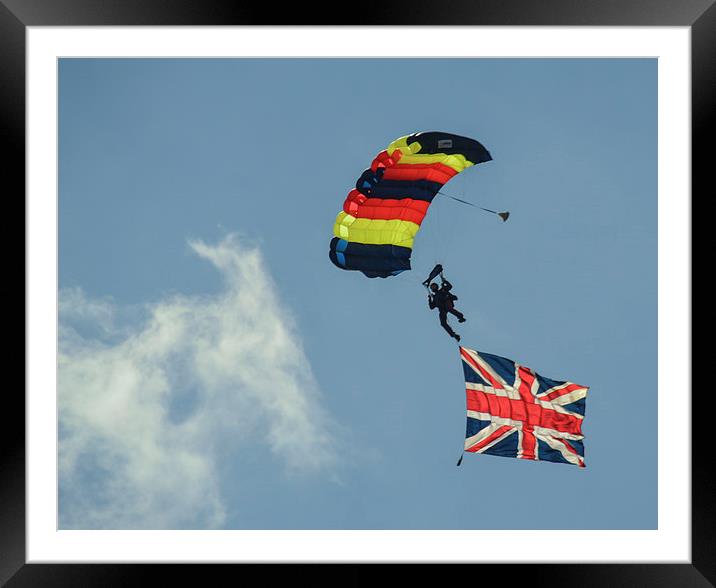 union jack flying high Framed Mounted Print by nick wastie