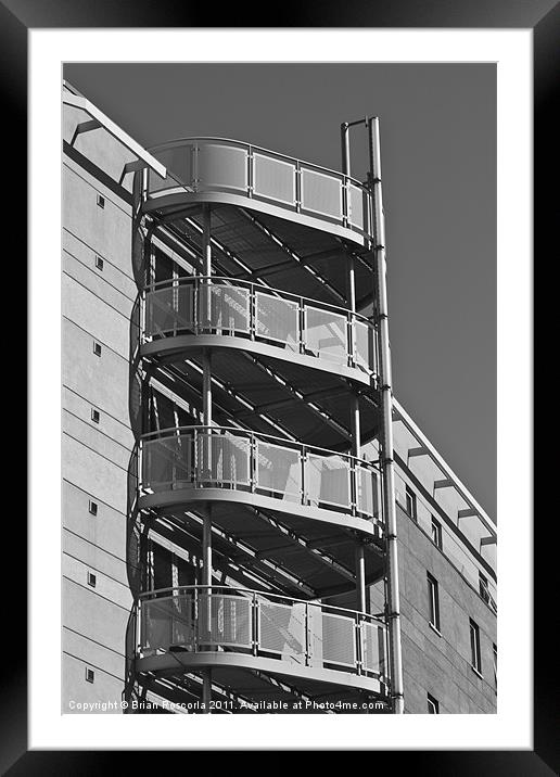 The Balconies Framed Mounted Print by Brian Roscorla