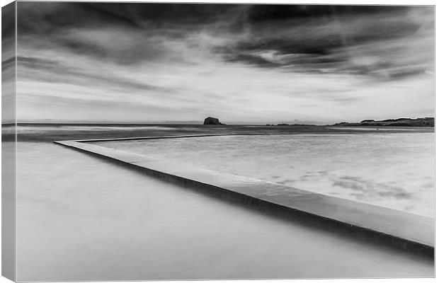 Bass Rock and Pool Canvas Print by Keith Thorburn EFIAP/b