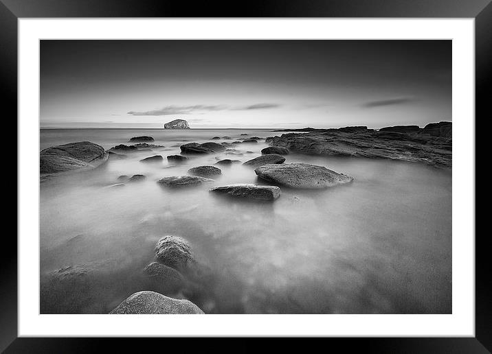 Smooth Bass Rock Framed Mounted Print by Keith Thorburn EFIAP/b