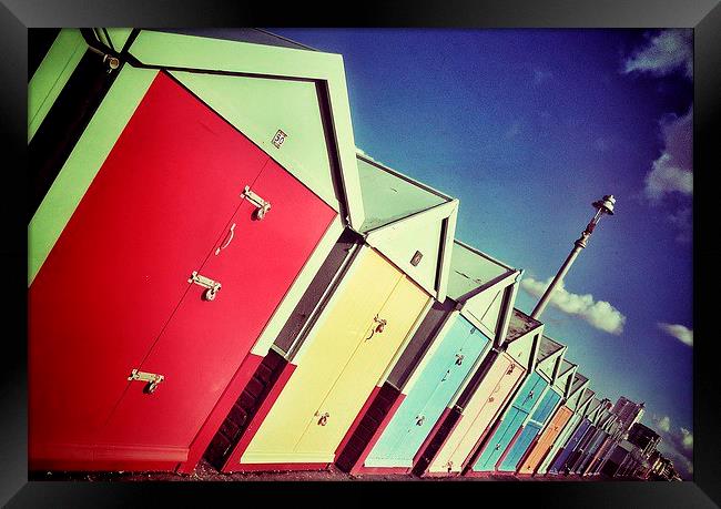 Brighton and Hove Beach Huts Framed Print by Scott Anderson