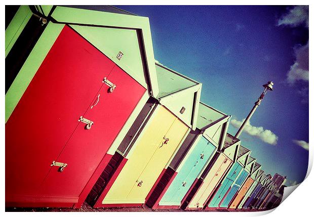 Brighton and Hove Beach Huts Print by Scott Anderson