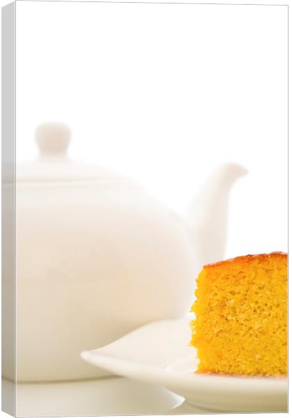A Pot of Tea and Cake Canvas Print by ann stevens