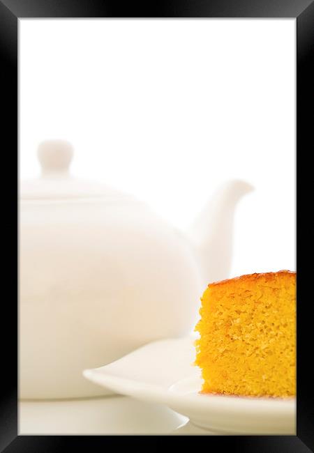 A Pot of Tea and Cake Framed Print by ann stevens
