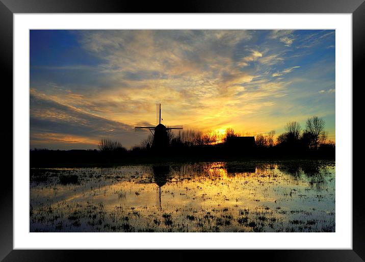 Sunset Framed Mounted Print by Ron Ver