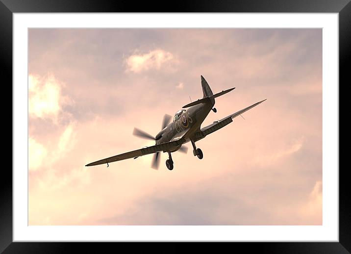 Spitfire LF Mk.XVIe Framed Mounted Print by Nigel Bangert
