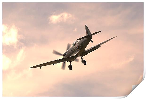 Spitfire LF Mk.XVIe Print by Nigel Bangert
