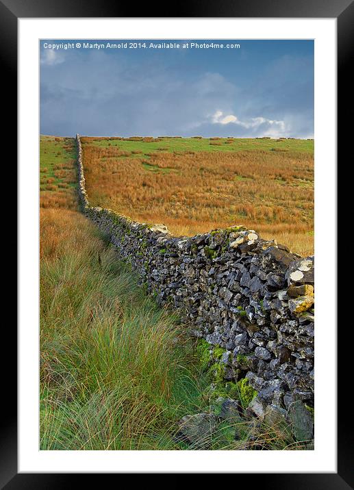Dry Stone Wall Yorkshire Dales Framed Mounted Print by Martyn Arnold
