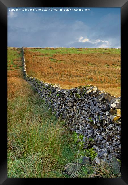 Dry Stone Wall Yorkshire Dales Framed Print by Martyn Arnold