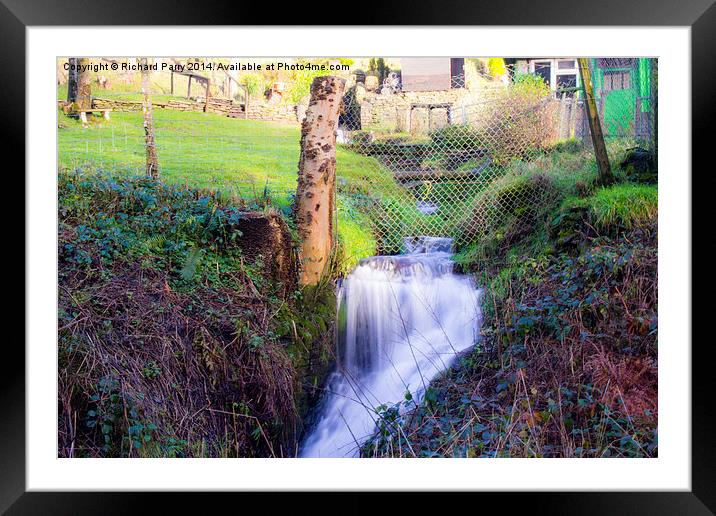 Small Waterfall Tyagwyn Framed Mounted Print by Richard Parry