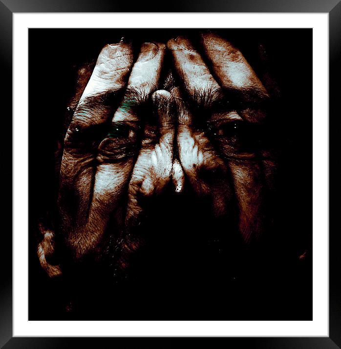 Insomnia's Horror Canvas Framed Mounted Print by Daniel Rose