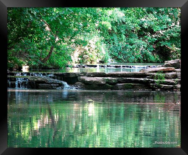 Emerald Green Waters Framed Print by Pics by Jody Adams