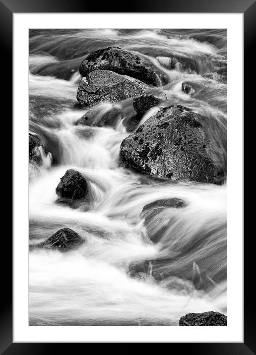 White Water Landscape Framed Mounted Print by Philip Pound