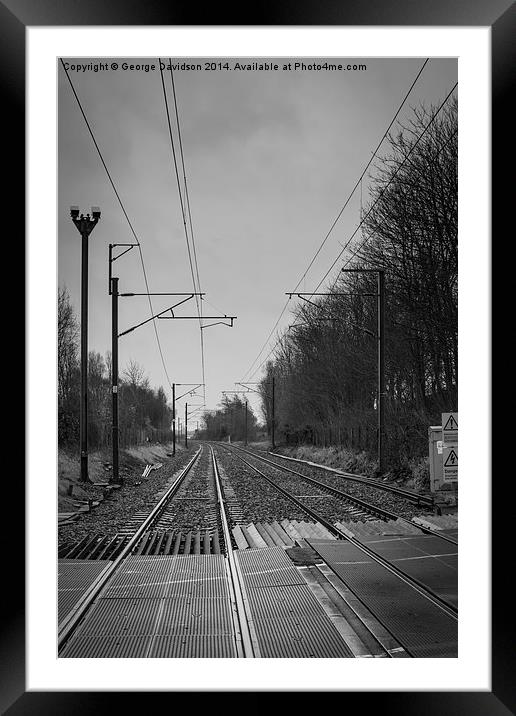 Crossing the Rails Framed Mounted Print by George Davidson