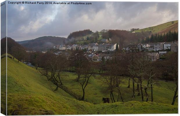 Lluest from Bridgend Road Canvas Print by Richard Parry