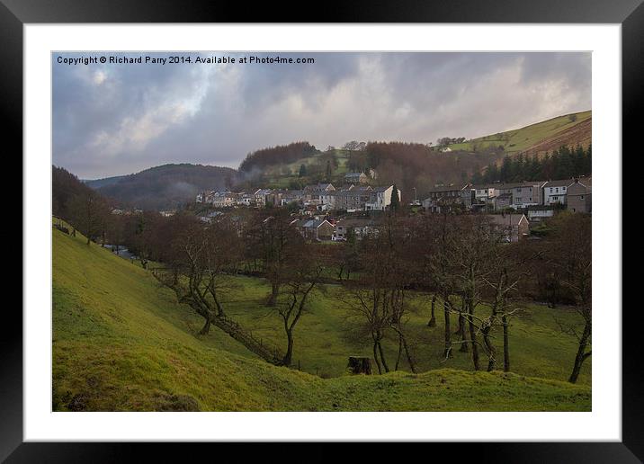 Lluest from Bridgend Road Framed Mounted Print by Richard Parry