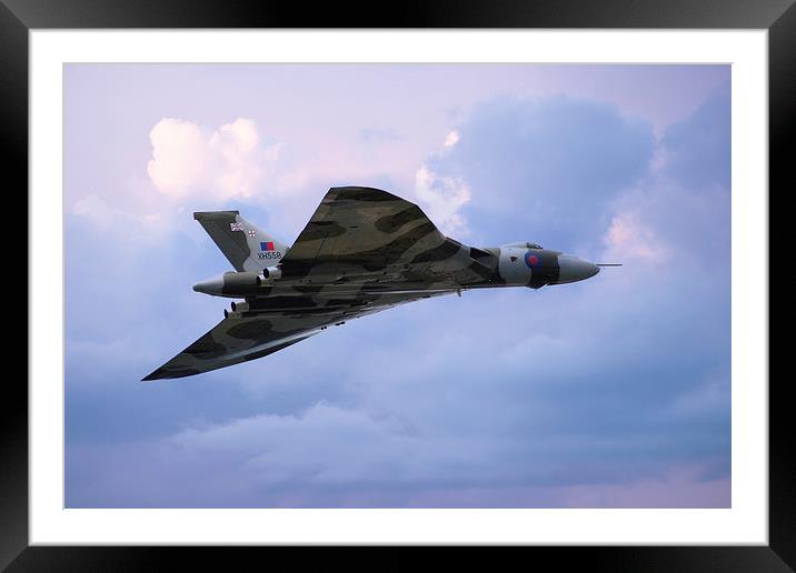 Vulcan XH558 Framed Mounted Print by J Biggadike