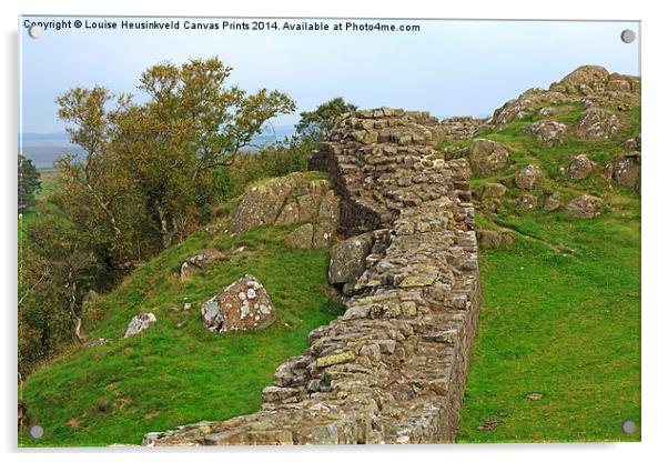 Hadrians Wall near Walltown Quarry Acrylic by Louise Heusinkveld