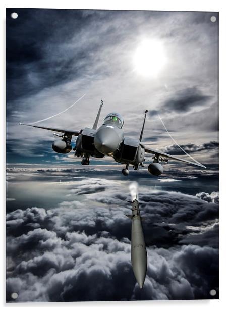 F-15E Strike Eagle Fox3 Acrylic by P H