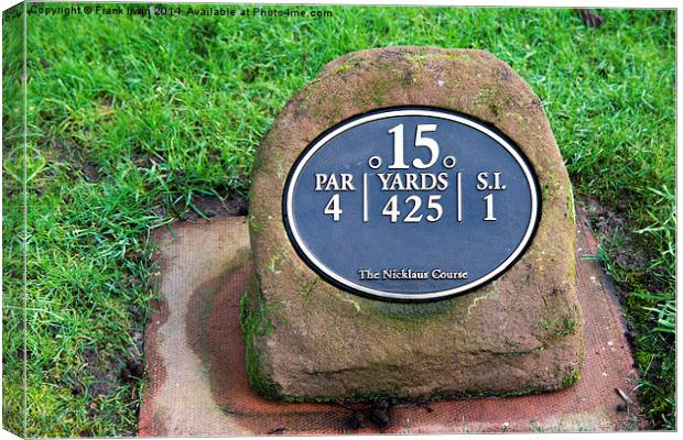 A golf course Tee marker Canvas Print by Frank Irwin