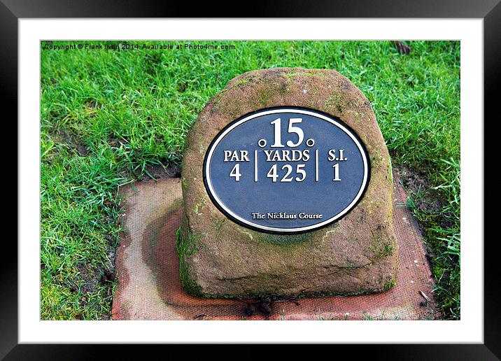 A golf course Tee marker Framed Mounted Print by Frank Irwin