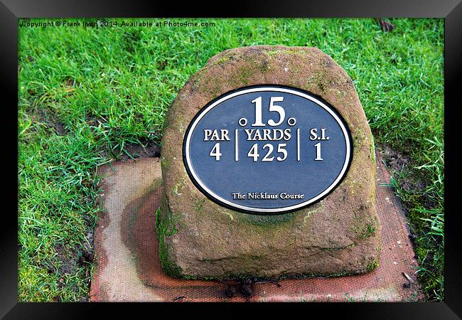 A golf course Tee marker Framed Print by Frank Irwin
