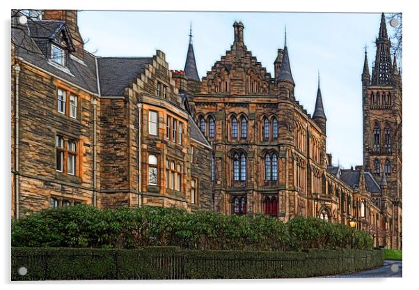 Glasgow University Acrylic by Fiona Messenger