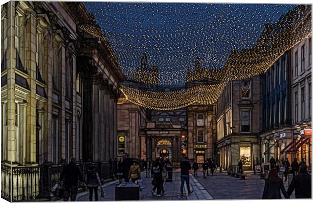 Royal Exchange Glasgow Canvas Print by Fiona Messenger