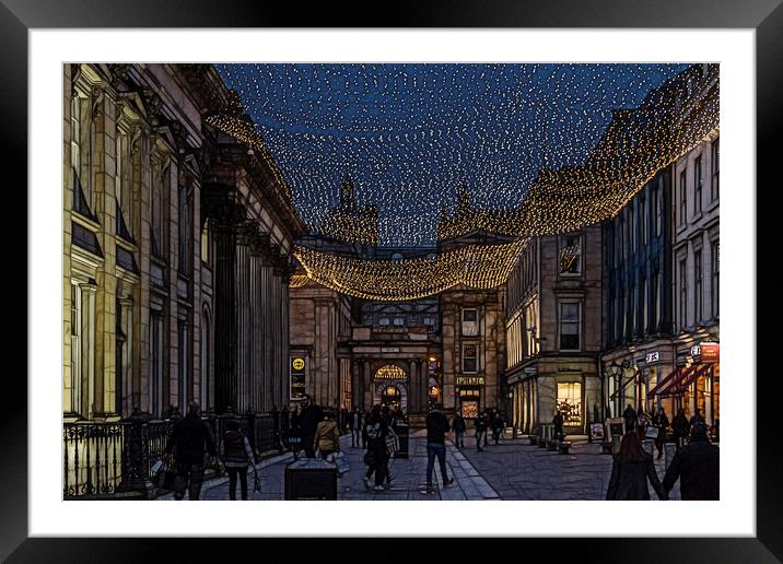 Royal Exchange Glasgow Framed Mounted Print by Fiona Messenger